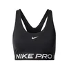 NIKE Športni nederček PRO črna/bela