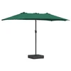 Vidaxl Vrtni dežnik Zelena 385 x 209 x 244 cm Poliester