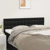Uzglavlja crna 144x5x78/88 cm od umjetne kože