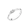 DIAMANT LETERNEL Prstan Trilogie-Ring aus 750 Weißgold mit 0.15 Karat Diamant srebrna