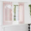 Voile zavjese s petljama 2 kom svijetlo ružičaste 140x140 cm