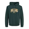JACK & JONES Majica JJAERO temno zelena/pastelno oranžna/bela