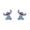 Disney Srebrni uhani z zatičem Stitch Lilo & Stitch ES00037SRHL.CS