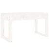 Vidaxl Vrtna klop bela 80x38x45 cm trdna borovina