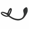 Black Velvet Cock And Ball Ring With Butt Plug