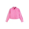 Tommy Jeans Bluza nebeško modra/roza/bela