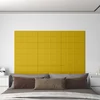 Zidna uzglavlja 12 pcs Žuta 60 x 30 cm Baršun