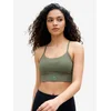 Tommy Life Nedrček TOMMY Damen-Figurbetontes Crop-Active-Top kaki
