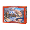 Castorland - Puzzle Zimska koča - 500 kosov