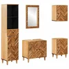Set ormarića za kupaonicu s ladicama 5 pcs Čvrsto drvo manga