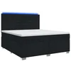 vidaXL Postelja boxspring z vzmetnico Črna 140 x 190 cm Blago