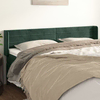 vidaXL vidaXL Vzglavje z ušesi temno zeleno 203x16x78/88 cm žamet, (20933757)