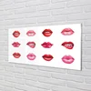 tulup.si Slika na steklu Rdeče in roza ustnice 120x60 cm 2 obešalnika