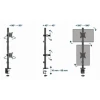 GEMBIRD MA-D2-02 Gembird Podesivi vertikalni stoni drzač za dva monitora, tilt, 17-32, 2x9kg, Crni