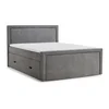 Siva boxspring postelja s prostorom za shranjevanje 200x200 cm Fresco – Maison de Reve