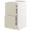 METOD / MAXIMERA Pod.orm.2front/2dnj/1srd/1vis.fiok, bela/Havstorp bež, 40x60 cm