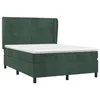 Vidaxl Box spring postelja z vzmetnico temno zelen 140x190 cm žamet