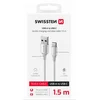 SWISSTEN PODATKOVNI KABEL TEXTILE II USB/USB-C 1,5 M BELA