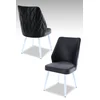 Hanah Home Set stolica Pufi, 48x90x43 cm, 4 komada, Antracit-bele