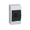 shumee Modularna razdelilna omarica, plastična, 1x4, nadometna, IP40, IK06, N+PE, razred II, prozorna siva vrata, DB104S, 1X4P/SMD, bela, 3830