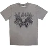 Def Leppard Majica Tribal Skull Stone Wash Unisex Grey S