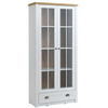 Vitrina Markskel 2 vrata bela/hrast ( 3699013 )