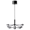 STORSLINGA LED luster, 8-kraki, crna/bela, 70 cm