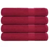 Vidaxl Brisače FROGN 4 kosi bordo 100x200 cm 360 g/m2