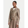 BOSS Usnjena jakna Sayuri 50548471 Rjava Regular Fit