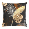 Bombažna prevleka za vzglavnik - 40x40 cm - Monstera temno rjava