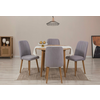 HANAH HOME Trpezarijski sto i stolice Vina 0701 Atlantic Pine Grey