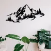 Wallity Metalna zidna dekoracija planine 67x30 cm crna