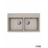 Milo Granitna sudopera Metro, Dupla, o90, 76x44cm, Pure sand