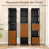 Costway Kopalniški stolpični kabinet 30,5x30,5x145 cm črne barve