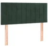 Vidaxl Posteljno vzglavje temno zeleno 80x5x78/88 cm žamet