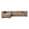 Svetlo rjava usnjena kotna zofa (levi kot) Madame - Windsor & Co Sofas