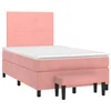 Vidaxl Box spring postelja z vzmetnico roza 120x190 cm žamet