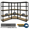 Ugaona polica 180x90x90x45cm, 5x175kg + 2 police 180x90x45cm, 5x175kg antracit