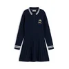 TOMMY HILFIGER Obleka PEANUTS mornarska/zlata/bela