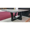 Casa Padrino luxury dining table gray/black 240 x 100 x H. 77 cm - Rectangular kitchen table with rustic solid wood table top - Rustic dining room furniture - Luxury dining room furniture