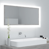 LED kupaonsko ogledalo siva boja betona 100x8,5x37 cm akrilno