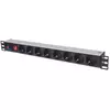 INTELLINET Produžni kabl sa zaštitom 19 Power Strip 8-Sockets German type crni