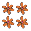 Podstavki za živila - 10x10 cm - 4 kosi - Daisy oranžna