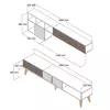 HANAH HOME TV polica Milan TV Walnut White