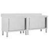 Radni stolovi s kliznim vratima 2 kom 240x50x(95-97)cm cm čelik