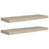 Plutajuće zidne police 2 kom boja hrasta 80 x 23,5 x 3,8 cm MDF