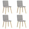 Vidaxl Jedilni stoli 4 kosi Cloud Grey Fabric