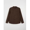 Sinsay - Pamučna slim fit košulja - braon