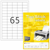 HERMA etikete TOPSTICK 38.1 x 21.2 mm, 65, 100, Bela