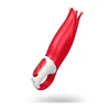 Satisfyer Power flower Klitoralni stimulator, 12 funkcija vibracije, 18.5 cm, Vodootporan, Crveni